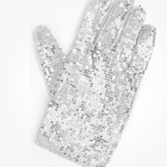 5 SKELETEEN MICHAEL JACKSON RIGHT HAND SEQUINS GLOVE LOT OF 5 NEW WHITE SILVER - Picture 2 of 7
